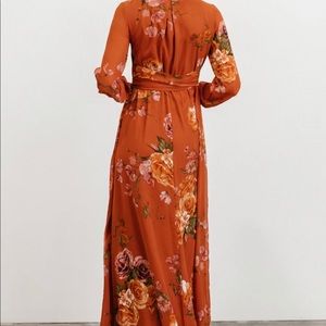 BalticBorn Lydia Maxi Dress Rust Floral